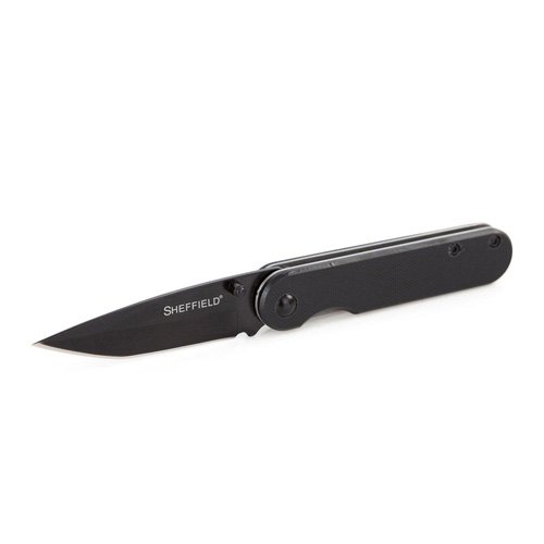 Sheffield Cruiser Normandy 2.75" Tanto Knife - 420 Stainless, G10 Handle, Assisted Open
