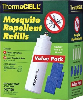 Thermacell R4 Repellent Refill 48hr 12 Mats/4 Cartridges 15ft Protection - ThermaCell - MOSQUITO, BLACK FLY, NO-SEE-UMS