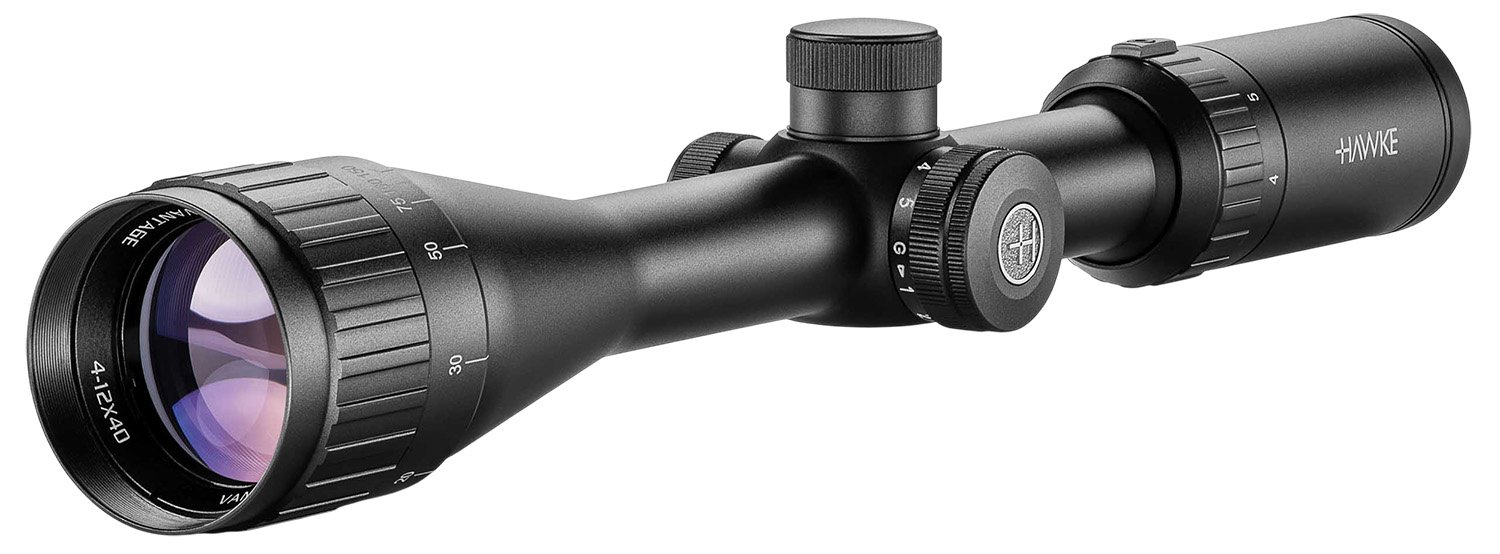 Hawke Sport Optics 14241 Vantage IR Riflescope Black 4-12x40mm 1" Tube Illuminated Red/Green Rimfire 17 HMR Reticle - Hawke Optics - 40MM