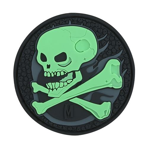 Buy Maxpedition Skull Morale Patch 3x2 Velcro Back Black Embroidered online