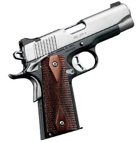 Buy Kimber Pro CDP II 1911 Compact 45 ACP 4" Matte Black/Silver Rosewood Grips Tritium Sights 7Rnd CA Compliant 3200055CA online