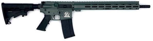 Buy GLFA AR-15 Semi-Automatic Rifle, .223 Wylde, 16-Inch Nitride Barrel, 30-Round Magazine, Charcoal Green Cerakote Finish online