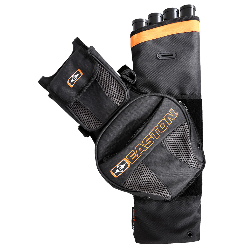 Easton 622706 Flipside 4-Tube Hip Quiver Black RH/LH Reversible Pockets