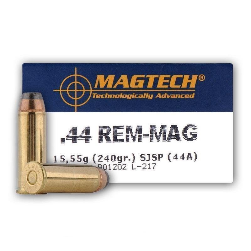 Magtech 44A 44 Remington Magnum 240 Grain Semi Jacketed Soft Point 50 Round - Magtech Ammunition - SEMI-JACKETED SOFT POINT FLAT