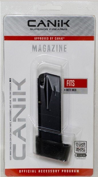 Canik MC9 15rd 9mm Luger Magazine Black Steel