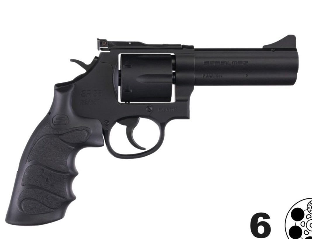 SAR USA SARSR38BL4 .357 Mag Revolver 4" Barrel 6-Shot Black Steel Frame - SAR USA - 357 MAGNUM | 38 SPECIAL