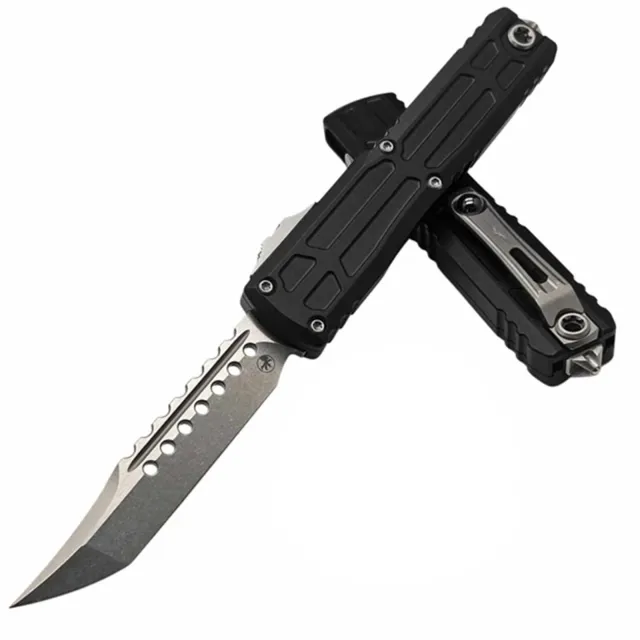 Microtech 1119EX-10S Ultratech G3 ZBP Hellhound 3.55 In Stonewash Black