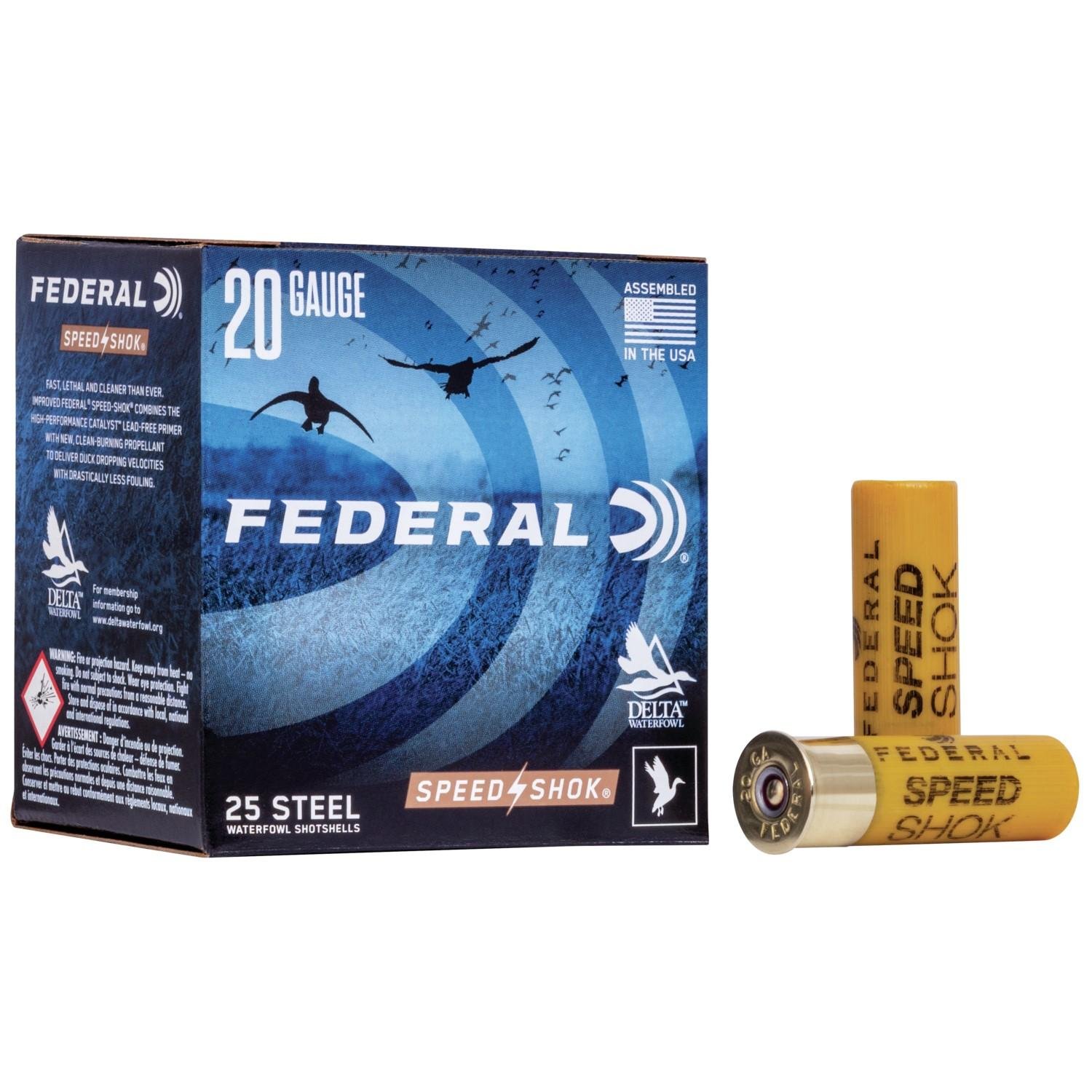 Federal WF2086 Speed-Shok Waterfowl 20 Gauge 2.75" 3/4 oz 6 Shot 25 Per Box/ 10 Cs - Federal Premium Ammunition - 20 Gauge