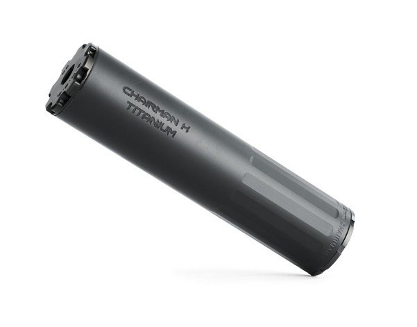 BOSS CHAIRMAN K - 5/8X24- VENTED END CAP 7.62 COMPACT DUTY RATED SILENCER STAINLESS NITRIDED CORE VENTED END CAP GAS BLOWBACK ACTION (TRADITIONAL AR-15 AND SIMILAR) CK-15060-762-SS-58-VE-BLK - B O S S SUPPRESSORS