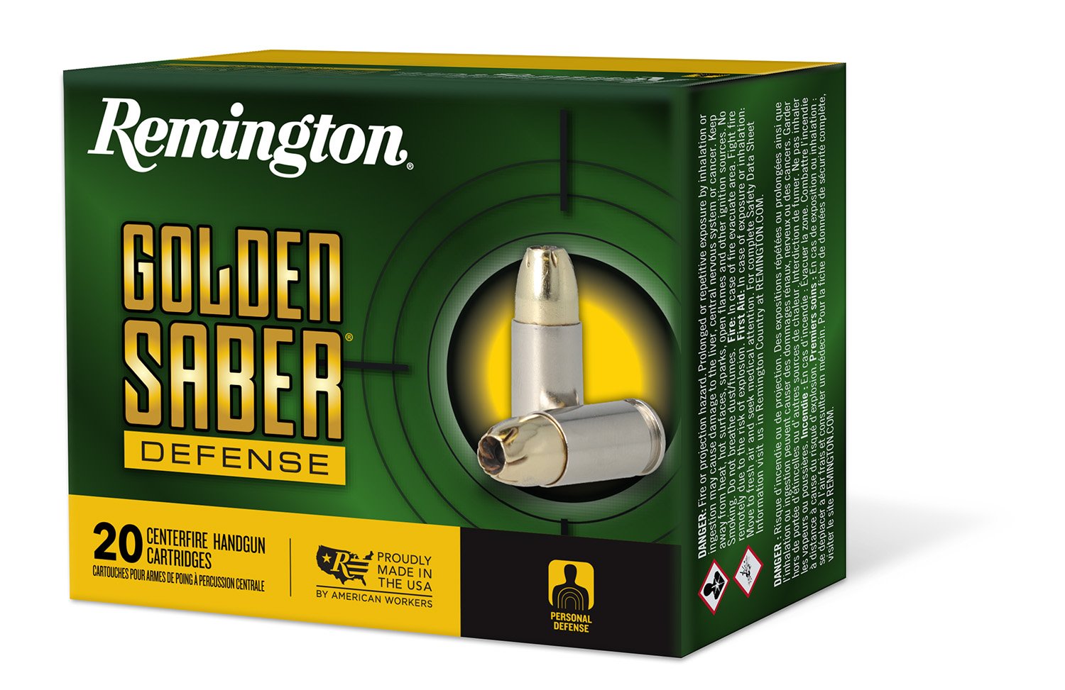 Remington 27611 .45 ACP +P 185 Grain BJHP 20 Rounds Nickel Plated - Remington Arms Company, LLC - 45 ACP