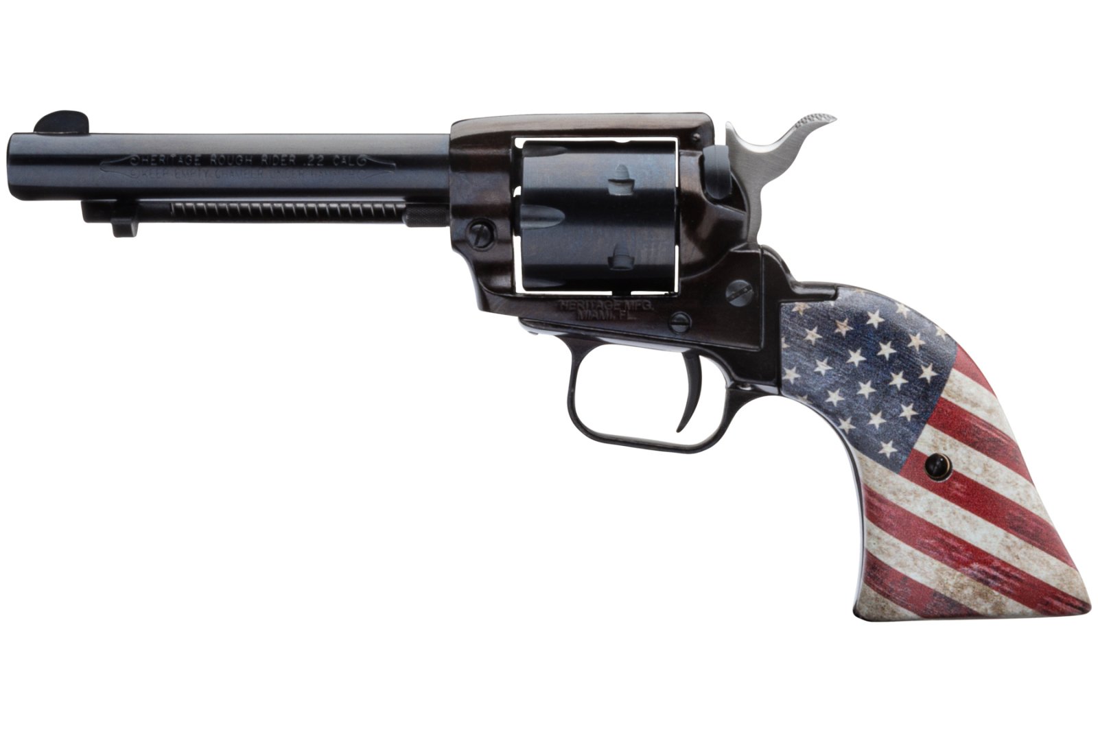 Heritage Manufacturing RR22B4-US05 Rough Rider Small Bore 22 LR 4.75" Blue Revolver