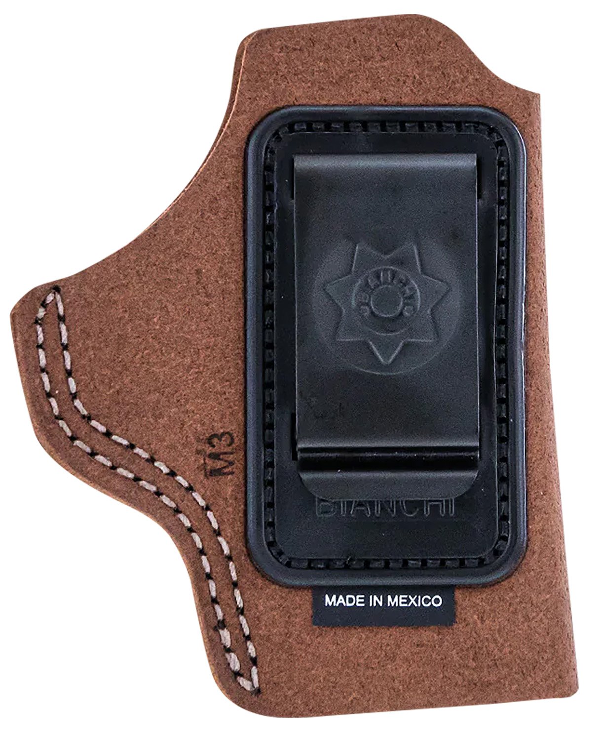 Bianchi Model 6 IWB Holster Glock 19 23 26 27 36 1.75 in Brown Suede - Bianchi - TAN