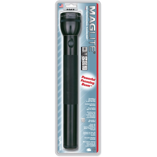 Maglite 4-Cell D Flashlight Black with High-Intensity Beam