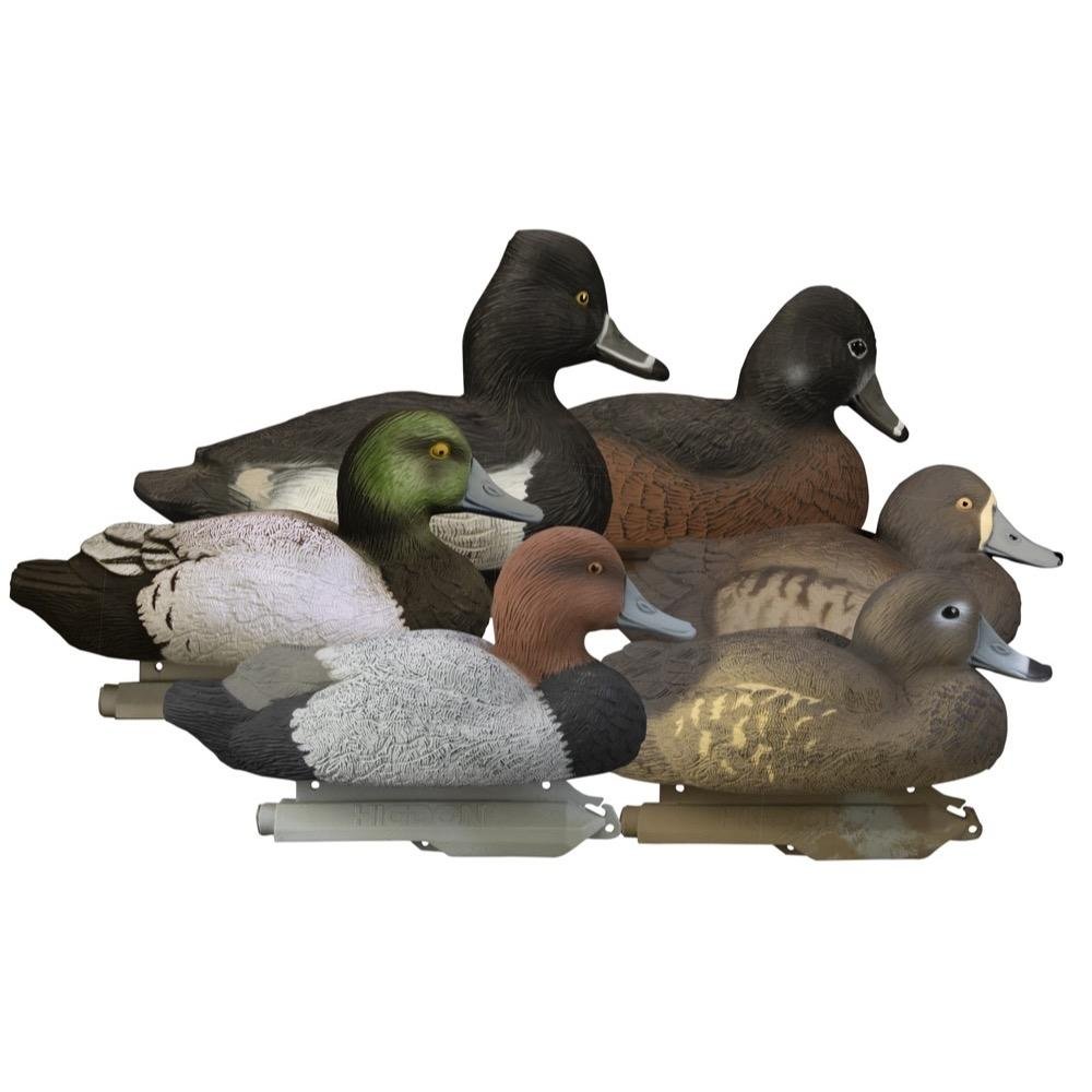 Higdon Outdoors 19994 Standard Diver Pack 6 Decoys Multi-Color Foam Filled