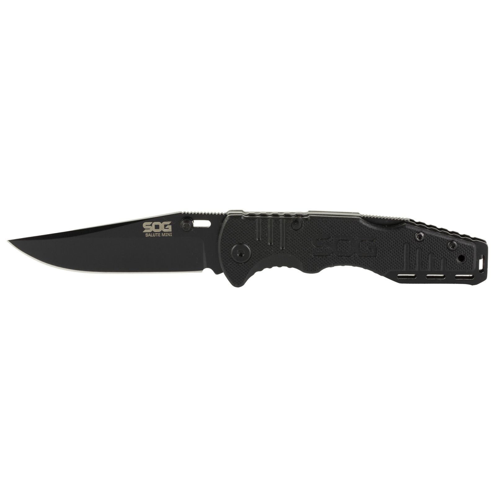 SOG SOG-FF1101-C Salute Mini 3.1" Folding Knife Black Oxide G10 Handle