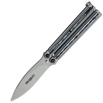 Bear Kimura Butterfly 3.75" Leaf Plain White Bear Ops Bradley Cutlery Co. K