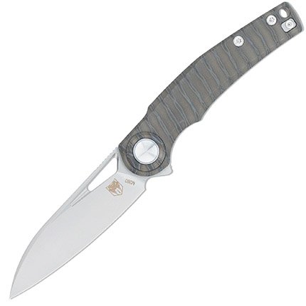 CobraTec CTAPXM390SFT Apex Button Lock M390 Sheepsfoot Titanium Handle - CobraTec Knives