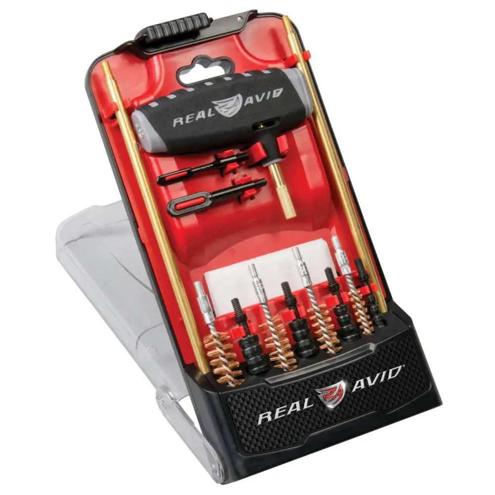 Real Avid Gun Boss Pro Handgun Cleaning Kit AVGBPRO-P: Multi-Caliber, 12.5-Inch Rod, Ergonomic Handle, Polycarbonate Case - Real Avid - Multi-Caliber