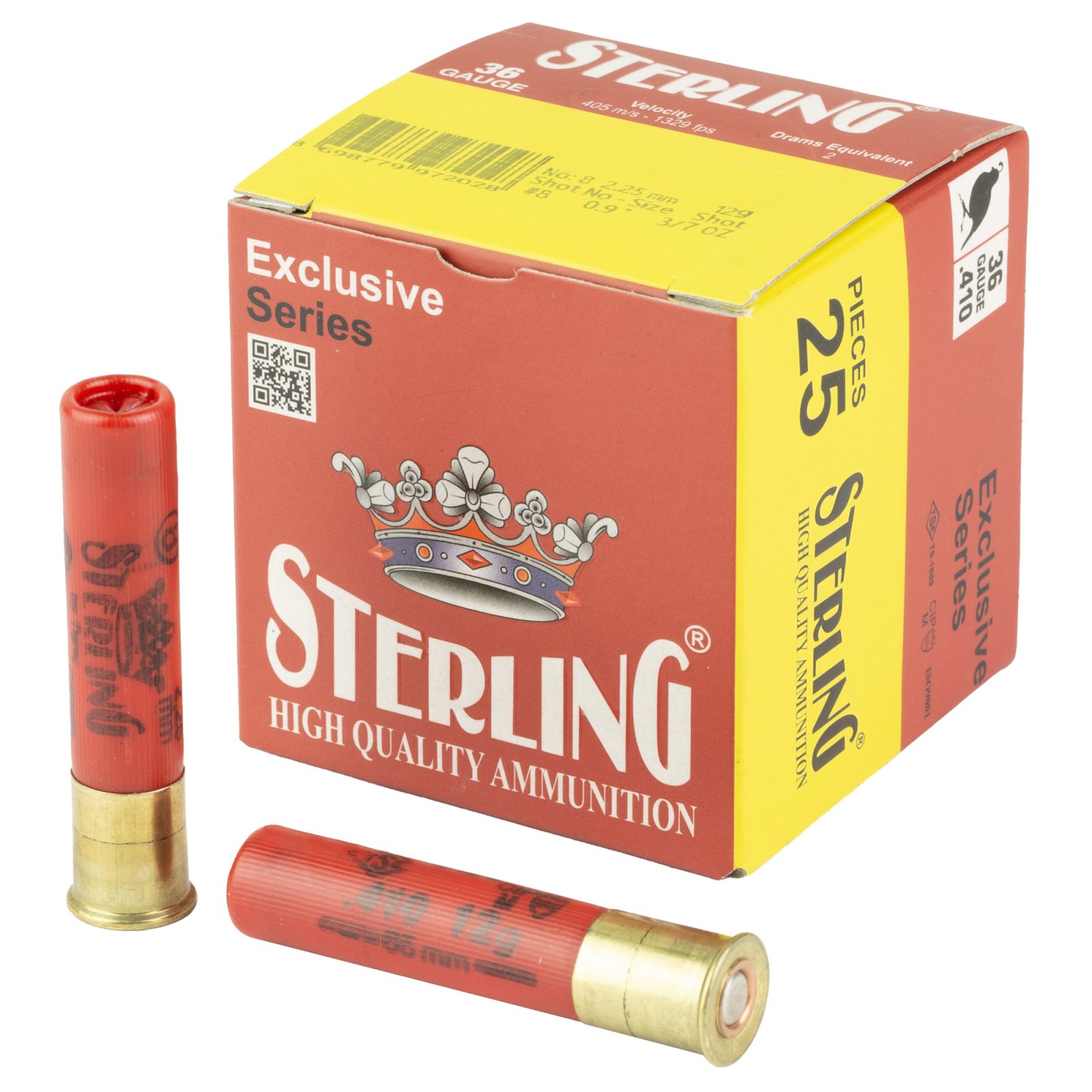 Buy Sterling Exclusive Series .410 Bore 2.5" #8 Shot Shells 25 Round Box online
