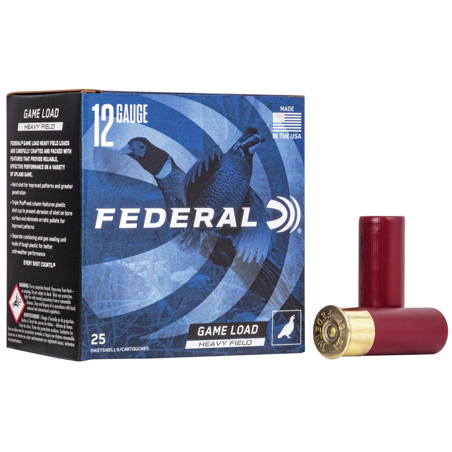 Federal H125 Game-Shok Heavy Field 12Gauge 2.75" 1 1/Oz Shot 25 PER H125