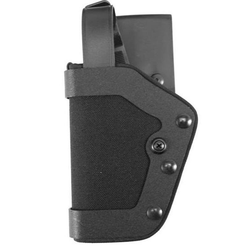 Uncle Mike's PRO-2 Dual Retention Tactical Duty Holster for Left Hand - Glock 17, 22, 31, 23, 32, 36, 19 - Kodra Nylon - Plain Finish
