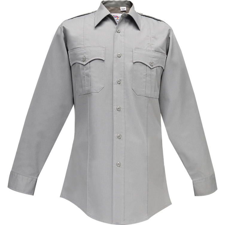 Duro Poplin Long Sleeve Shirt w/ Sewn-In Creases