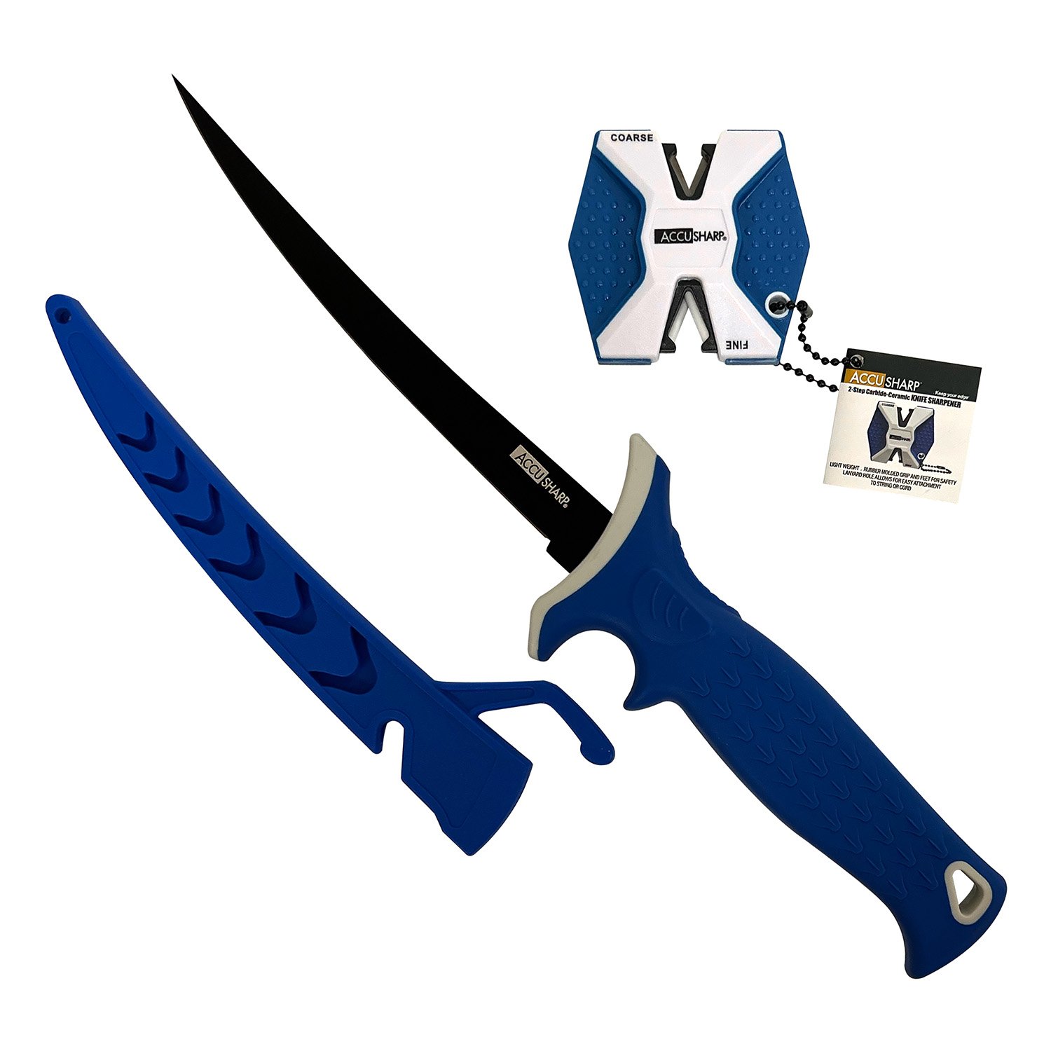 AccuSharp Fillet Knife 6.5" Stainless Steel Two-Step Carbide Sharpener - FPI - FILLET