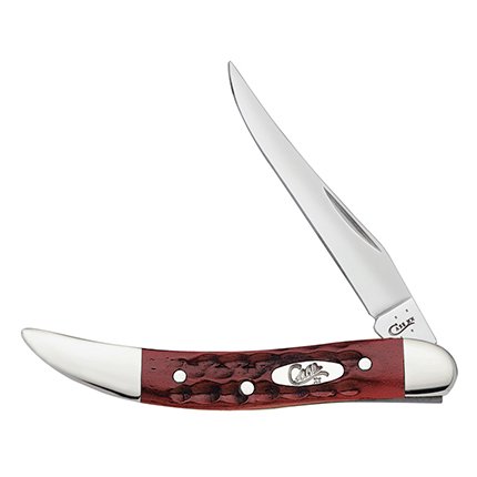 Case Cutlery SM Texas Tpick 1BLD 3" Red Bone Knife 00792 - Case Cutlery
