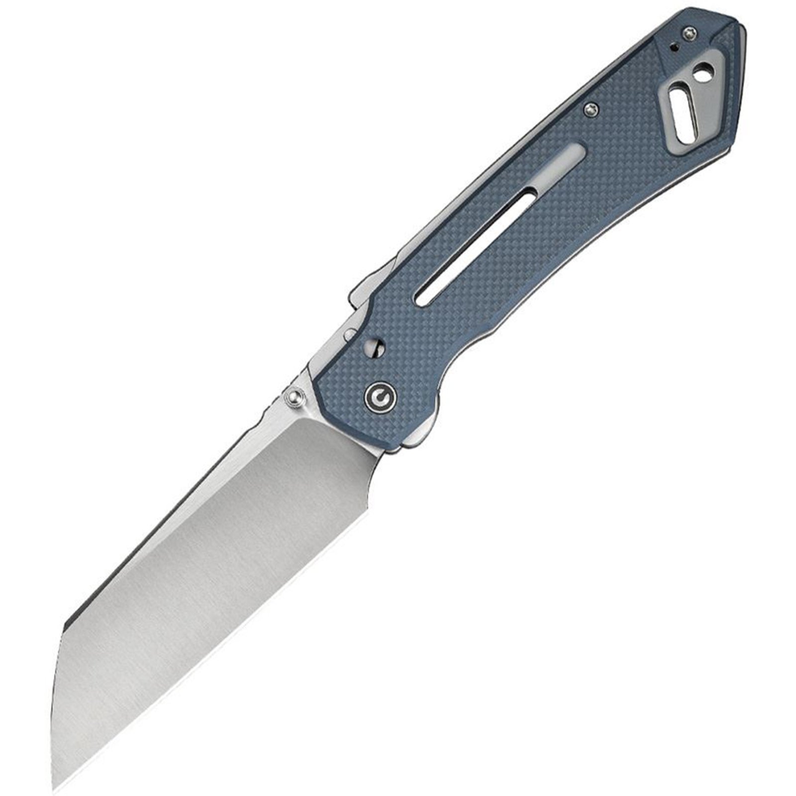 Civivi BUSTER FG 4.2" SHEEP/PLN/STN BLUE G10 Neutral Blue Coarse G10 Handle, Satin Finished Nitro-V Blade, Superlock - CIV