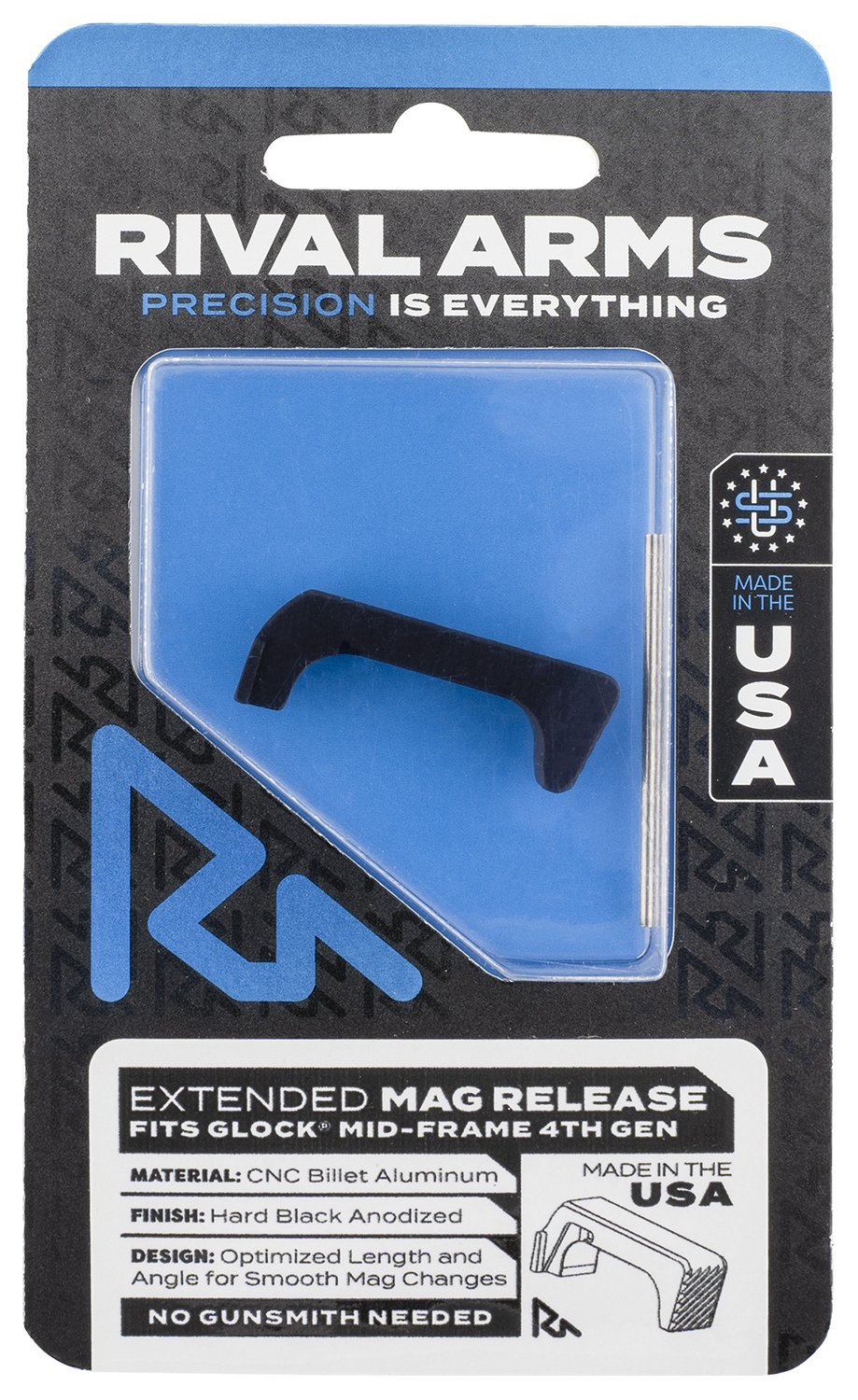 Rival Arms RA72G002A Magazine Release Glock Gen4 Extended Hard Black An... - Rival Arms - MAGAZINE RELEASE