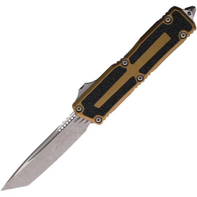 Microtech Scarab II G3 3.97 In T/E Apocalyptic Tan Aluminum Handle