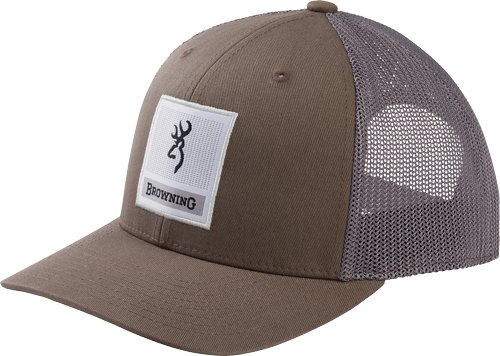 Browning Prowler Mesh Snapback Cap - Olive, Multi-Fit, Mid Profile - Browning