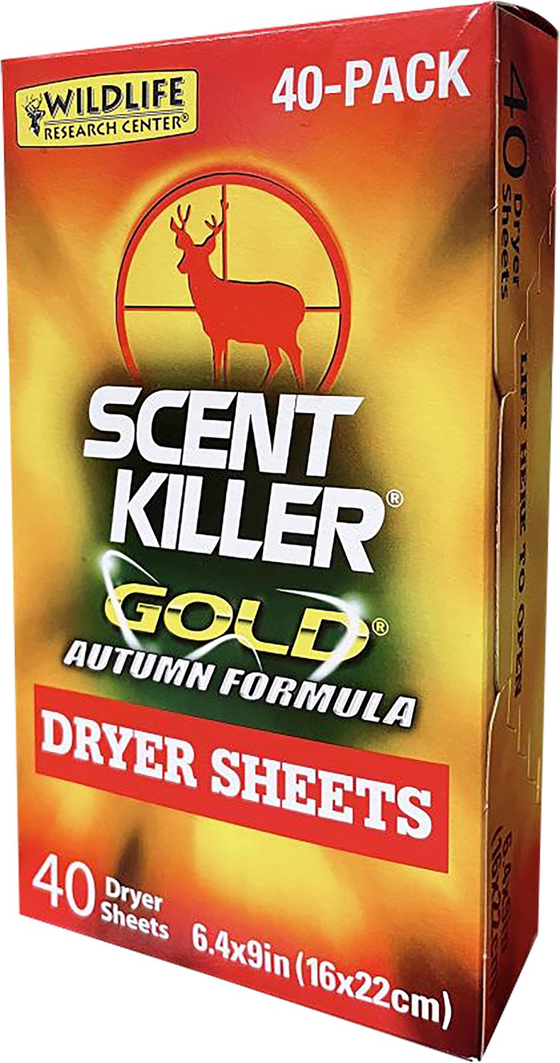 Wildlife Research Scents WR Scent Killr Gold Dryer Sheets 40p 1283 - Wildlife Research Center