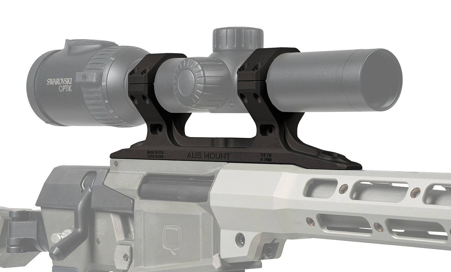 Q 100-322 AUS MOUNT 34MM DIA DIRECT THE FIX BLK - Q LLC