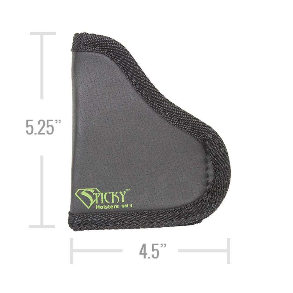 Buy Sticky Holsters SM4 IWB Size 4 Black/Green Latex-Free Rubber Holster online