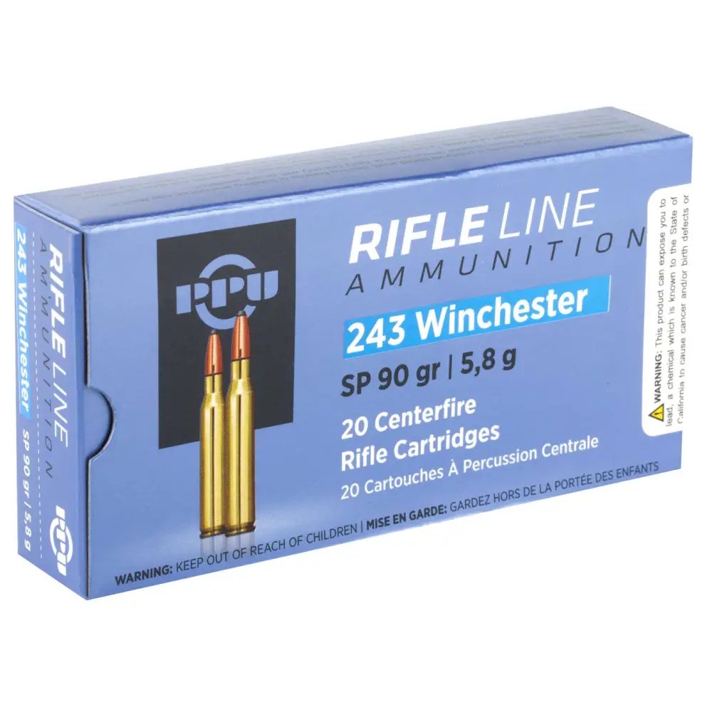 Buy PPU PP2431 Standard Rifle 243Win 90gr Soft Point 20 Per Box/10 Case online