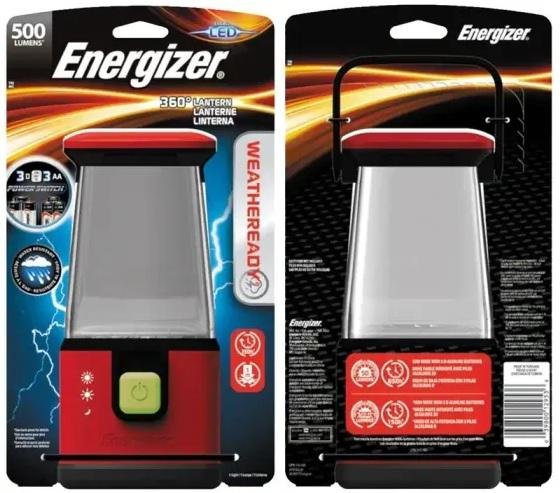 ENERGIZER WRESAL35 WeatherReady 500 Lumens Lantern 3 AA Water-Resistant