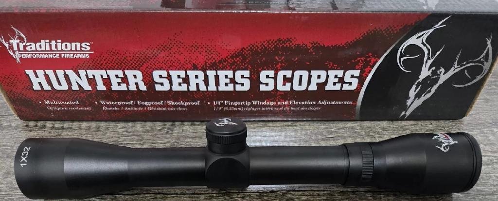 TRADITIONS A1141 1x32mm Circle Reticle 1in Tube Matte (WA Compliant)