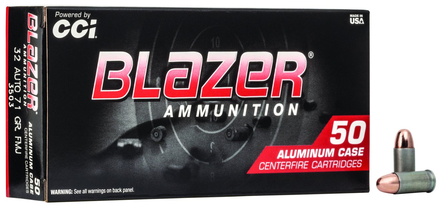 CCI Blazer 3503 32 ACP 71 Gr Full Metal Jacket 50 Rounds Per Box - CCI - TOTAL METAL JACKET