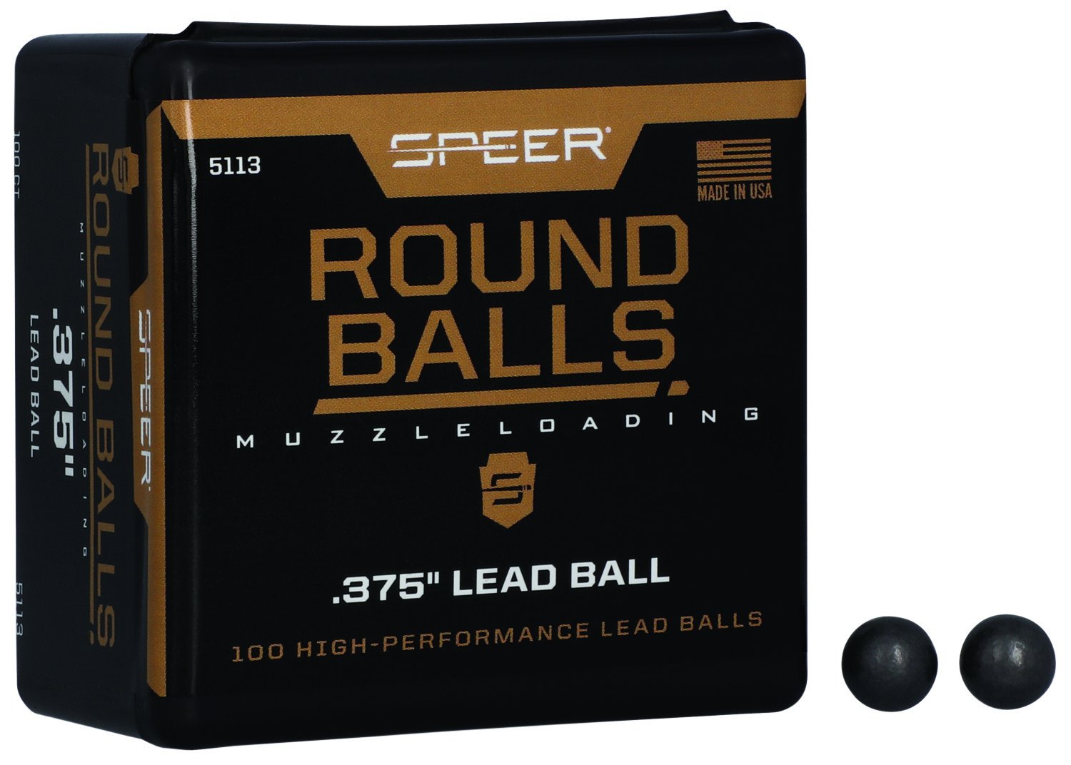 Speer Muzzleloader Round Lead Balls .375 79 gr MZRB 100/ct - Speer - LEAD BALL