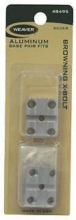 Weaver Mounts 48495 Top Mount Base Set Silver Aluminum for Browning X-Bolt - Weaver
