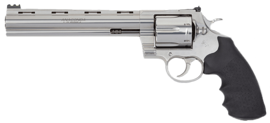 Colt ZANACONDASP8RFT Anaconda .44MAG 8" SS Rubber Grip Fiber Optic Sight
