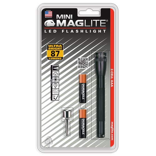 Mag Instrument Mini Maglite LED 2AAA Flashlight, Black