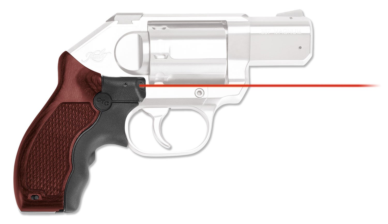 Crimson Trace LG-952 Lasergrips Red Laser Rosewood for Kimber K6S Revolvers - Crimson Trace - 0.50" AT 50 FT