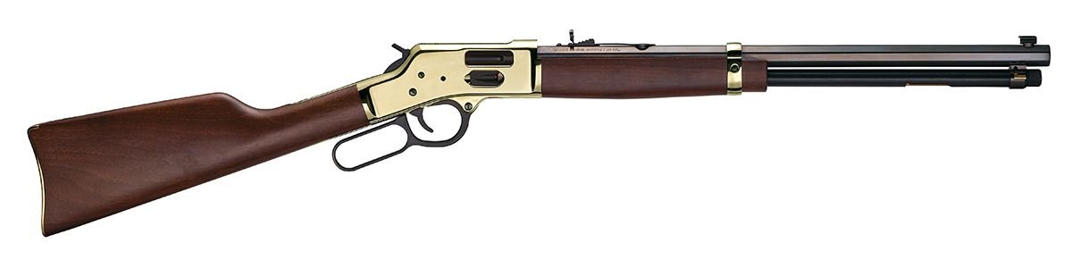 Henry H006GCD Side Gate Deluxe 45 Colt (LC) 10+1 20" Blued Octagon Barrel Polished Brass Engraved Semi-Fancy American Walnut - Henry Repeating Arms - 45 Colt