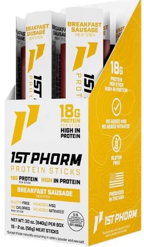 1ST PHORM PROTEIN BEEF STICKS BREAKFAST SAUSAGE 15 - 1ST PHORM