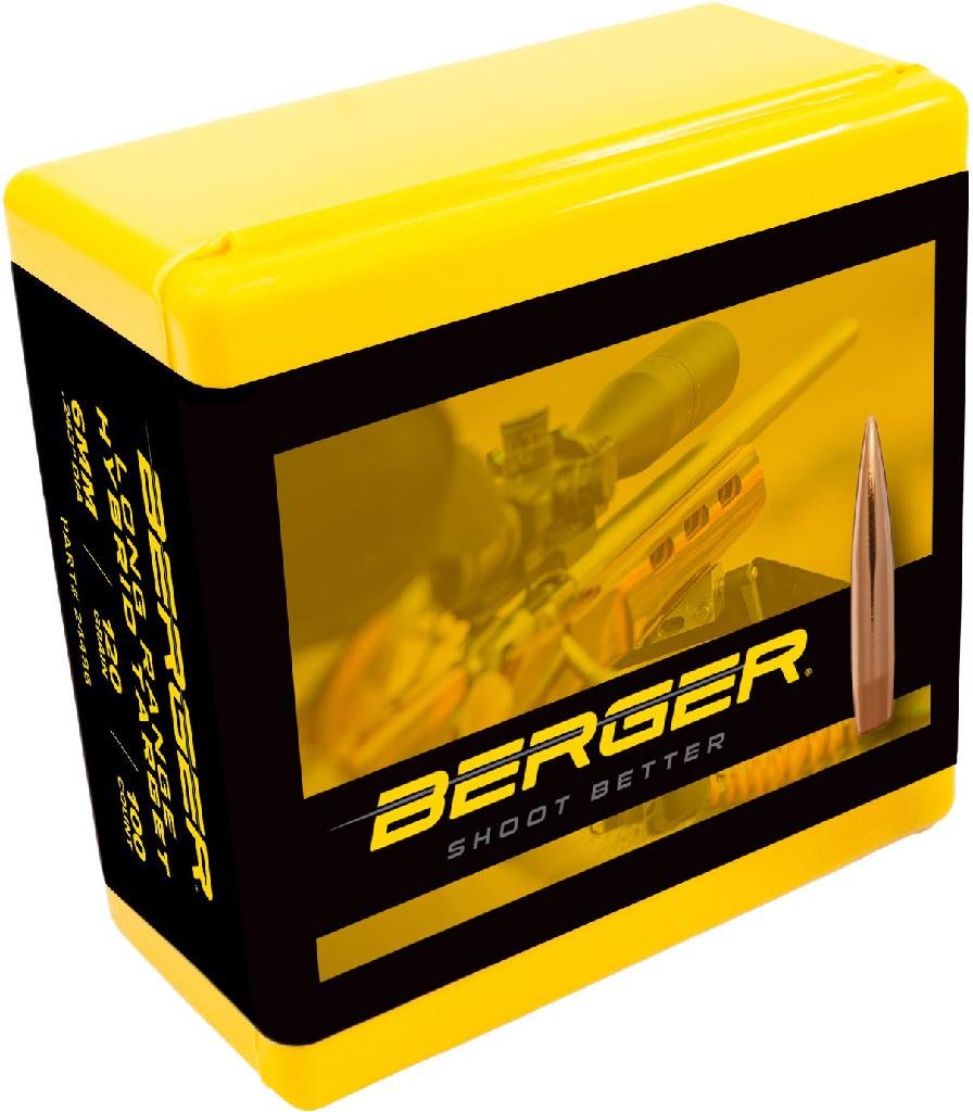 BERGER BULLETS 6MM  120GR LR HYBRID TARGET 100 COUNT