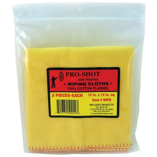 ProShot NON-TREATED CLOTH - 3 QTY. PER BAG WIPE - Pro-Shot Products
