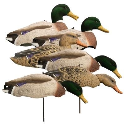 Higdon Outdoors 12034 Magnum Mallard Decoy Pack, Flocked Heads, 6-Piece
