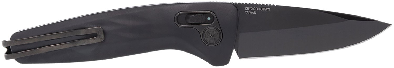 SOG SOG15730157 One-Zero Auto 3.10" CPM S35VN Blade Black Aluminum Handle - SOG